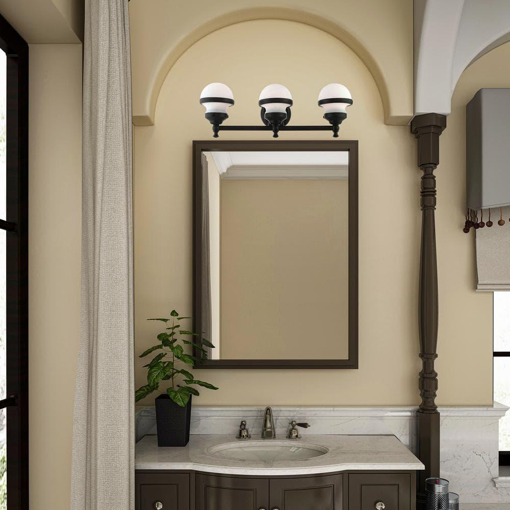 Livex Lighting Oldwick 3 - Light Vanity in  Black