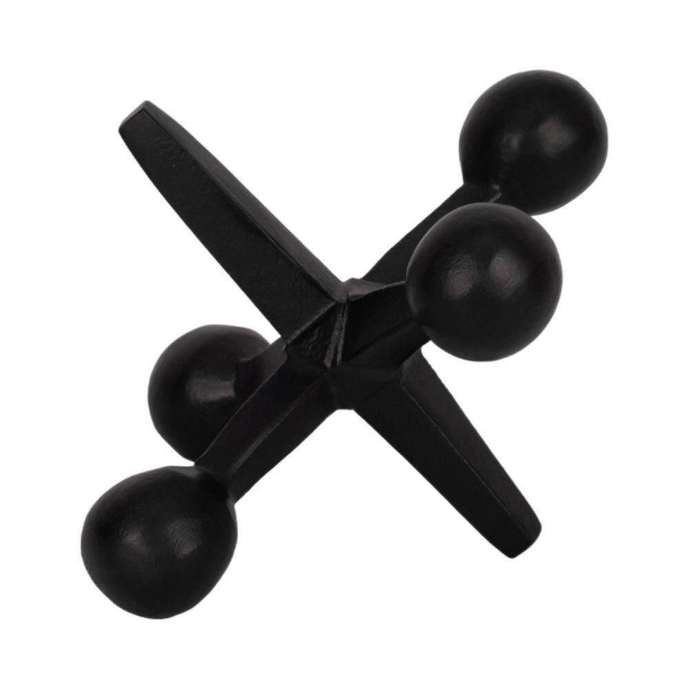 Sagebrook Home Creative Metal Jacks Sculpture for Room, Bedroom or Office Decor, Aluminum, Black 7 L x 5 W x 5 H Inches