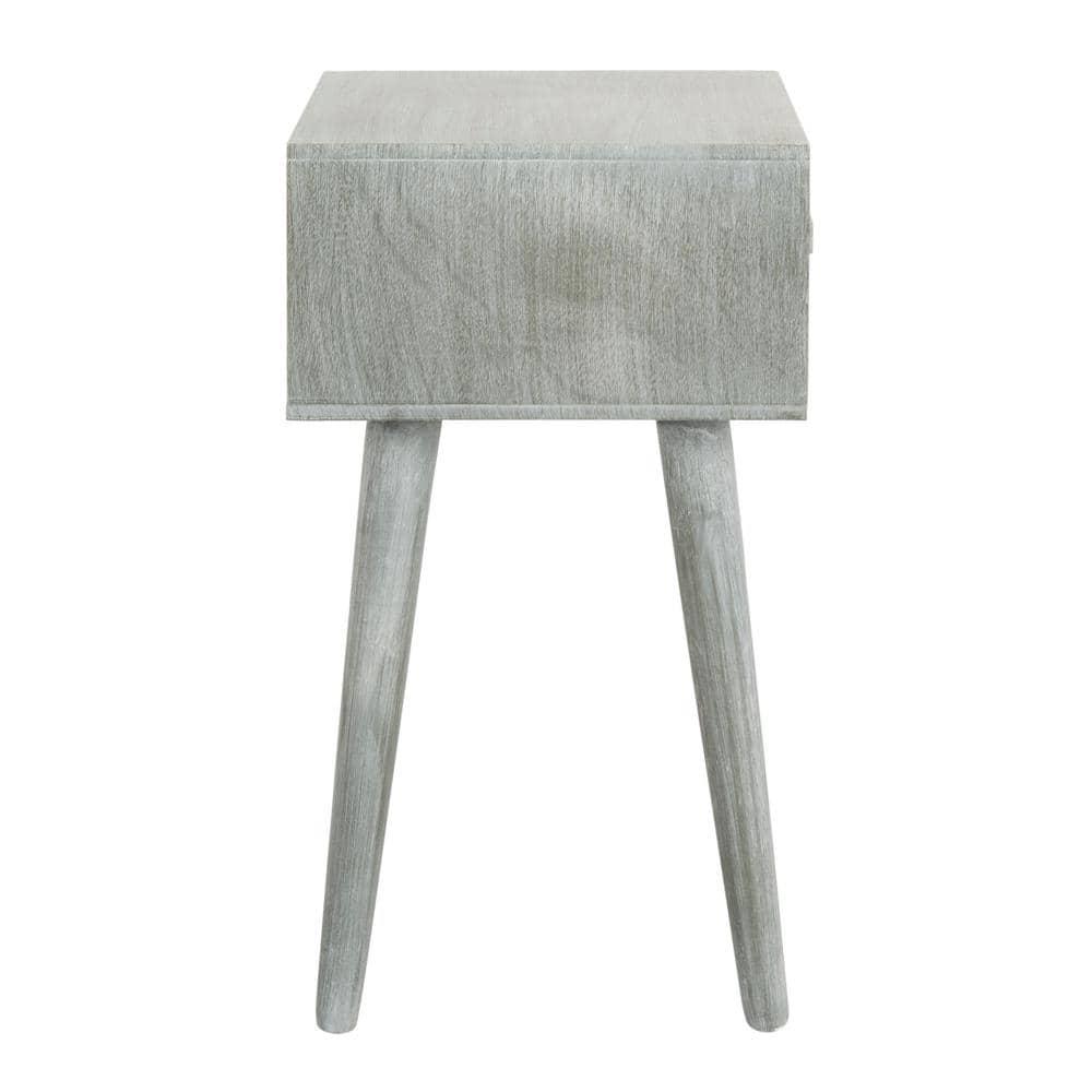 Lyle 1 Drawer Side Table - SlateGrey - Safavieh.