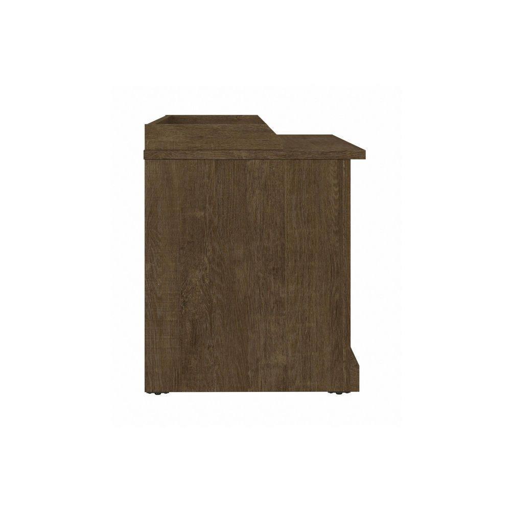 Woodland 40W Shoe Storage Bench with Shelves in Ash Brown - Engineered Wood