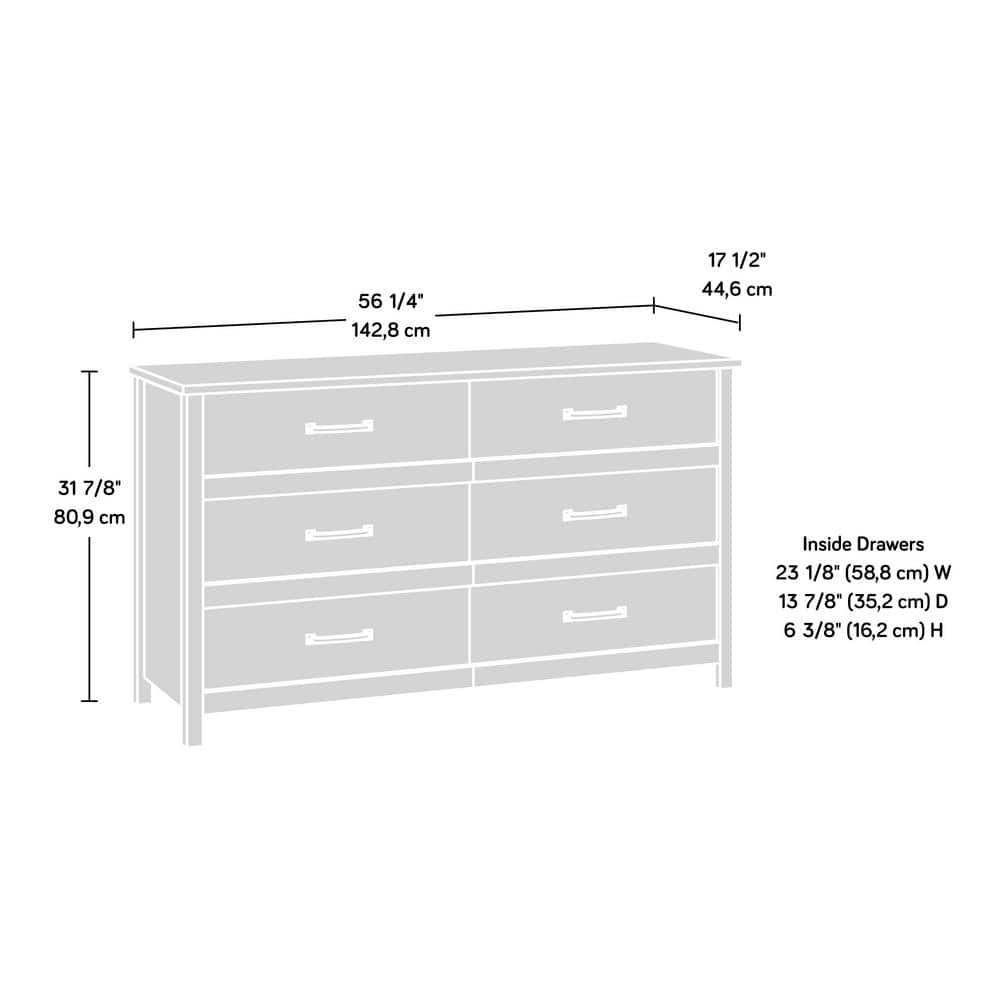 Sauder Cannery Bridge 6-Drawer Dresser Sma