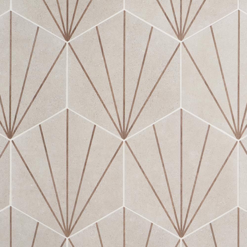 Arbor Hex Beams 13" x 14.5" Porcelain Wall & Floor Tile (10.51 Sq. Ft. / Case)