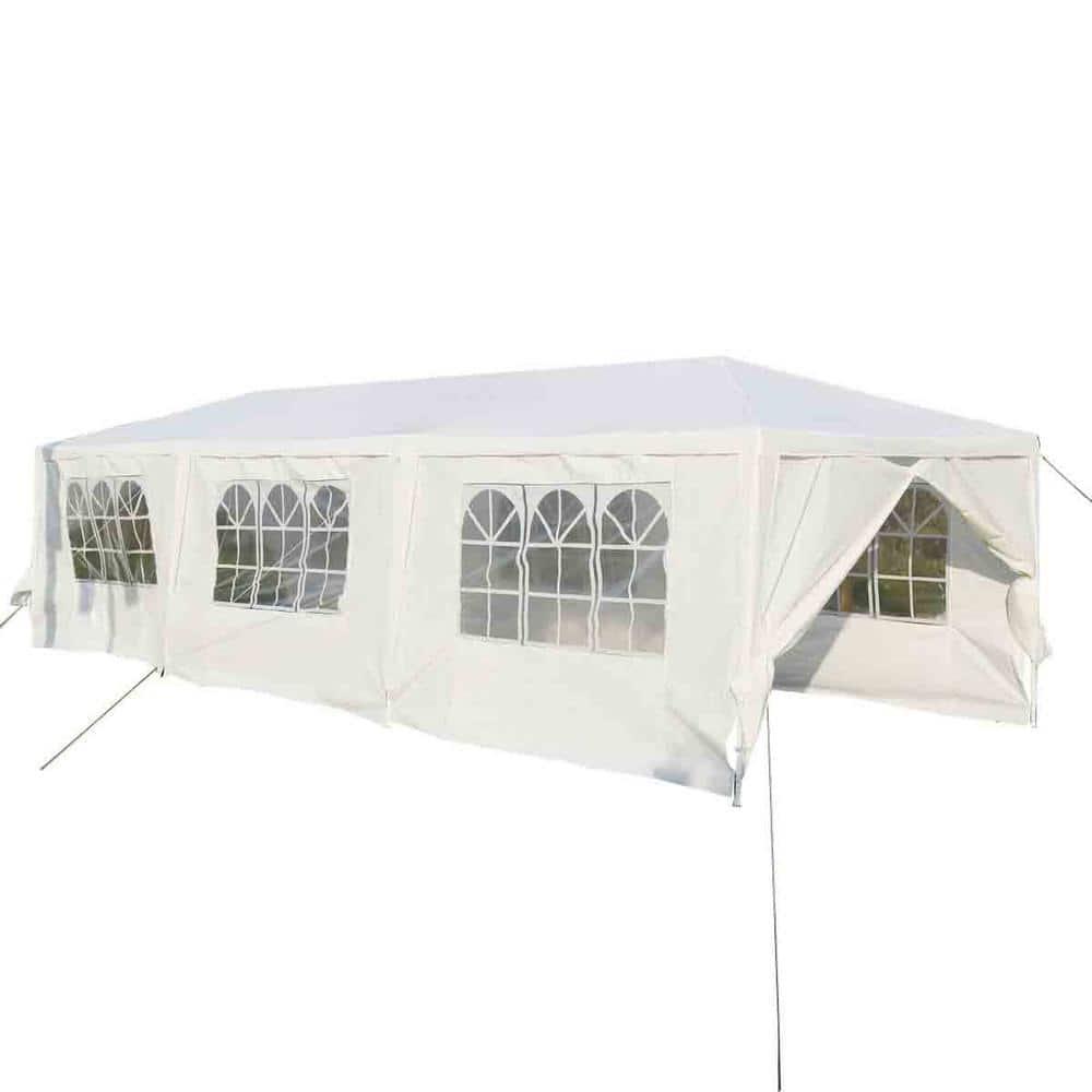 Costway 30 Ft. W x 10 Ft. D Steel Party Tent Canopy
