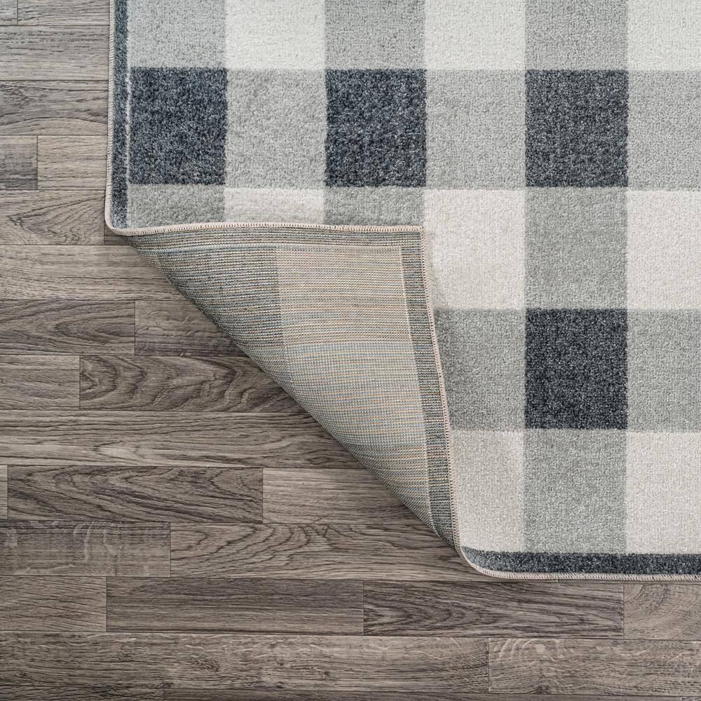 JONATHAN Y Gingham Gradient Plaid Cottage Machine-Washable Light Gray/Dark Gray/Cream 3 ft. x 5 ft. Area Rug