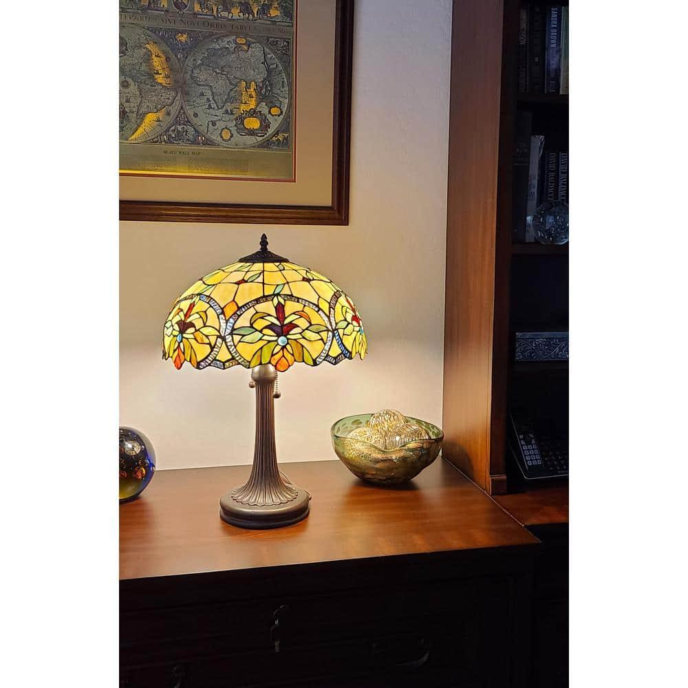 Amora Lighting Tiffany Style Multi-Color Table Lamp 23" Tall