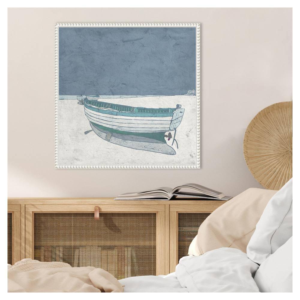 Amanti Art Boat Ashore I by Ynon Mabat Canvas Wall Art Print Framed 22 x 22-in.