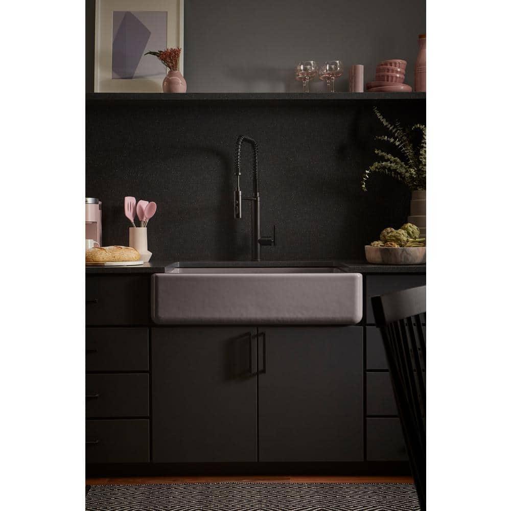 Whitehaven® Self-Trimming 32-1/2" L x 21-9/16" W x 9-5/8" Under-Mount Single-Bowl Sink with Short Apron