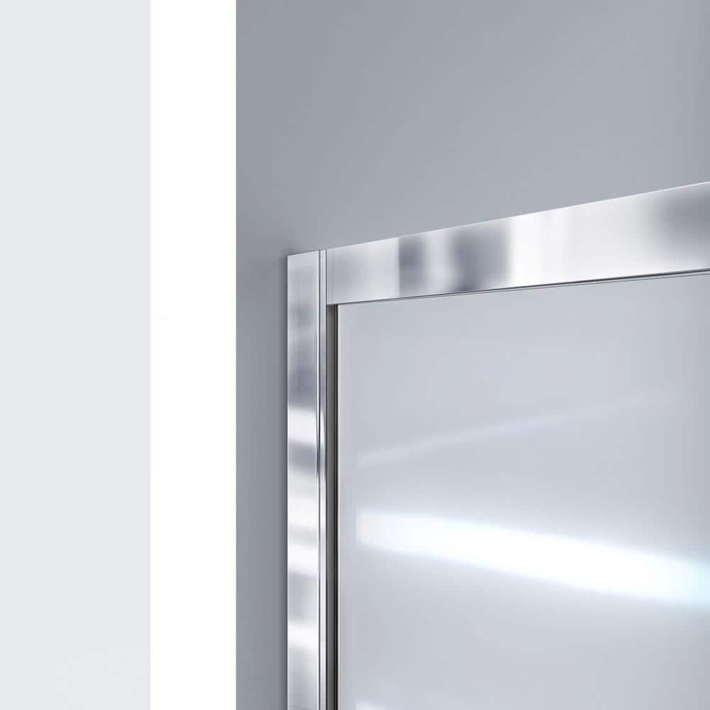 60" W x 34" D x 78" H Semi-Frameless Rectangle Shower Kit