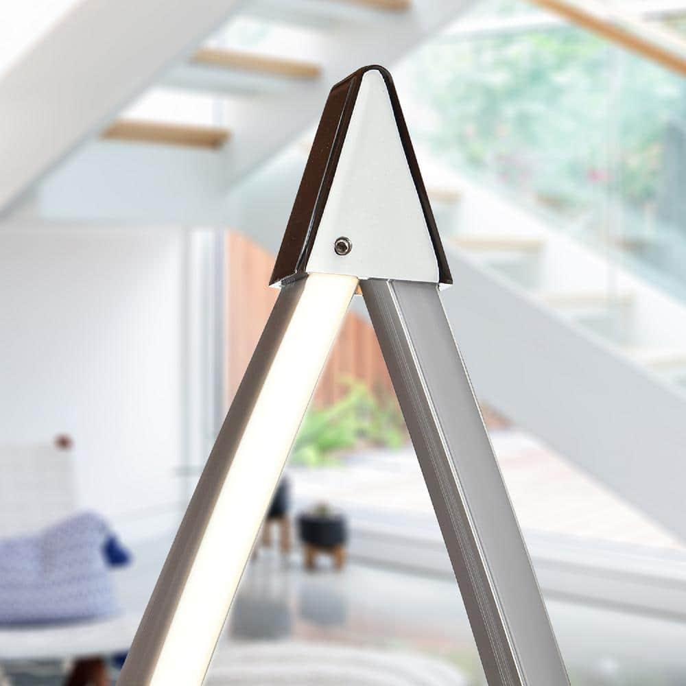 Brightech Twist 43 in. Industrial 2-Light LED Energy Efficient Floor Lamp with Built-In 3-Way Dimmer