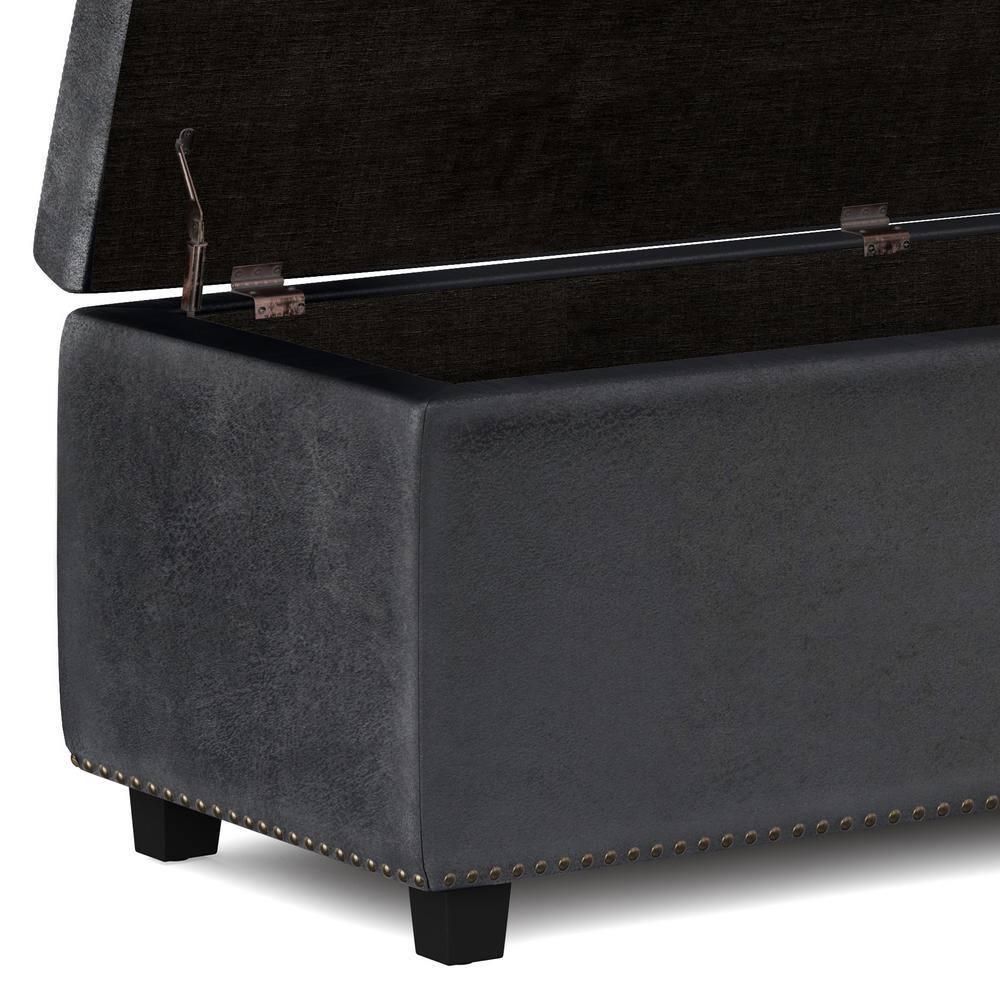 Simplihome Large Storage Ottoman Bench, Hamilton