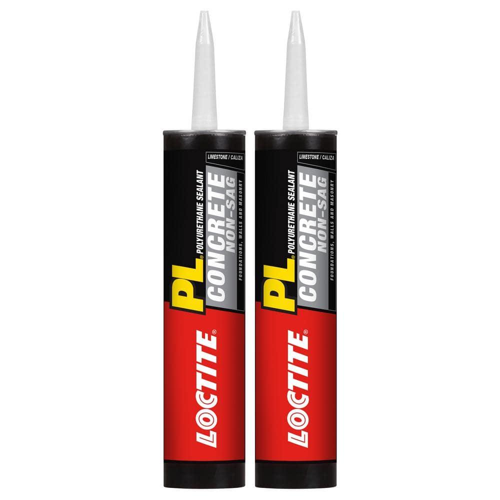 (2 pack) Loctite Pl Polyurethane Sealant Concrete Non-Sag, Pack of 1, Gray 10 fl oz Cartridge