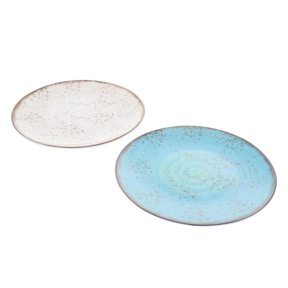 Elama Pryce 12 Piece Melamine Dinnerware Set is Assorted Colors
