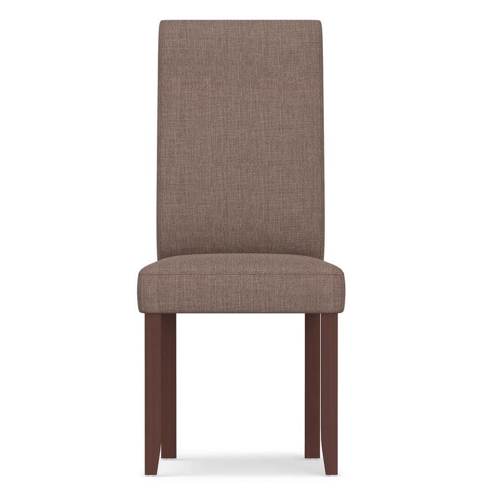 Simpli Home Acadian 17.99'' H Linen Look Polyester Upholstered Parsons Chair (Set of 2)