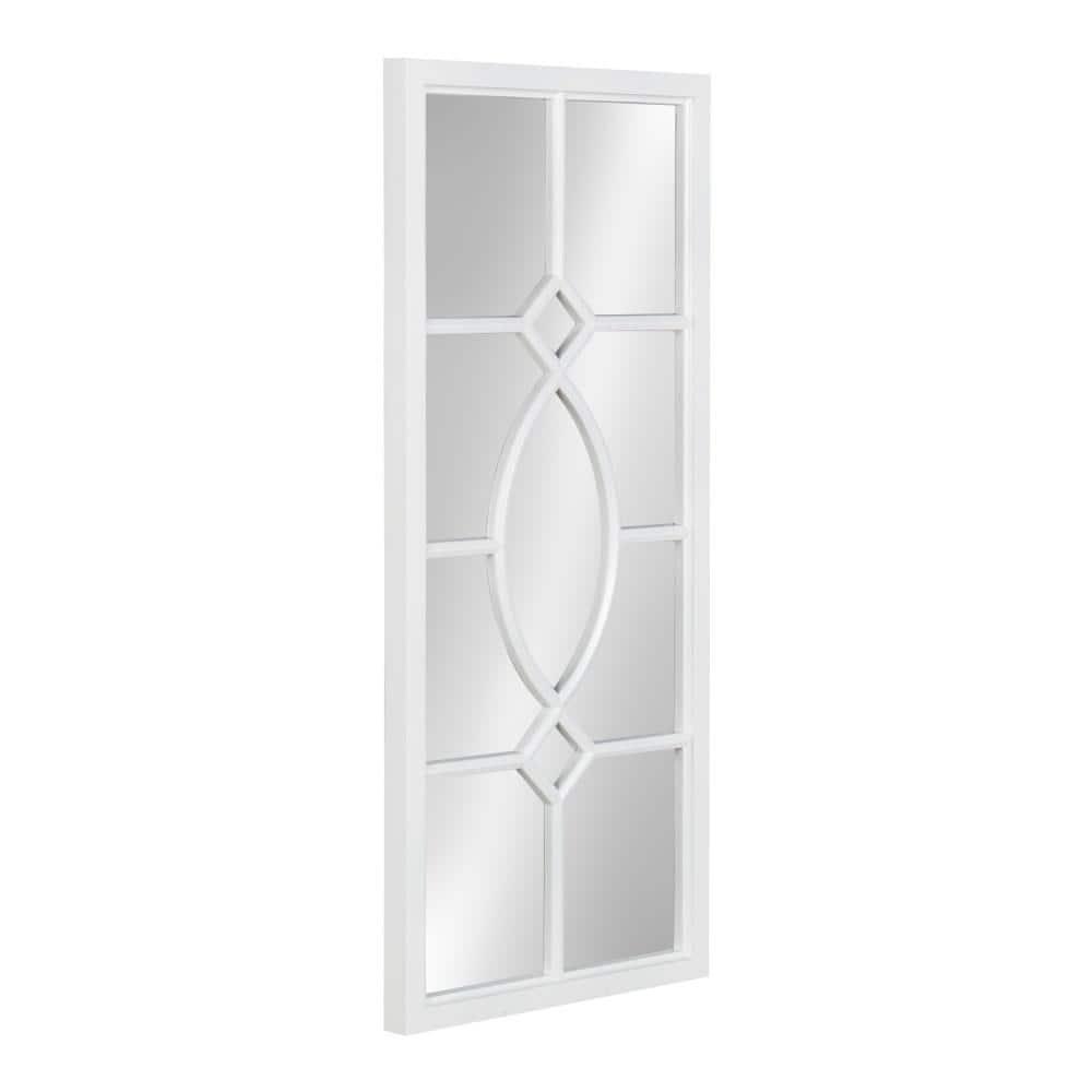 13" x 30" Cassat Framed Wall Accent Mirror White - Kate and Laurel
