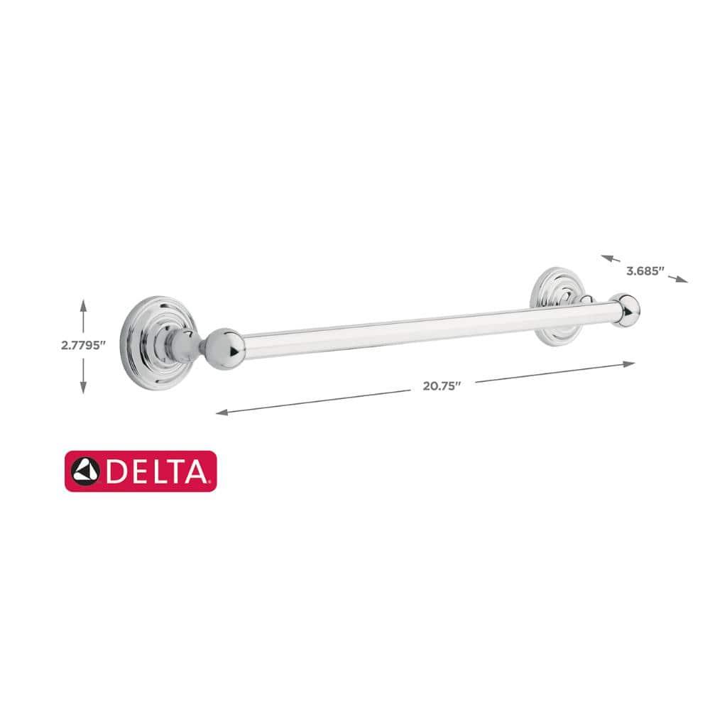 DELTA 138266 Greenwich Bath Hardware Accessory 18 Towel Bar Polished Chrome