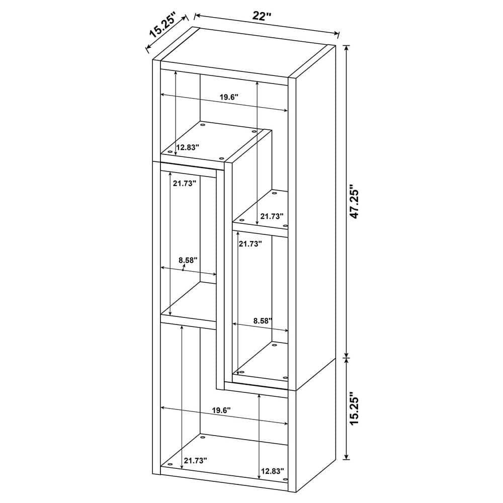 Convertible TV Console and Bookcase White