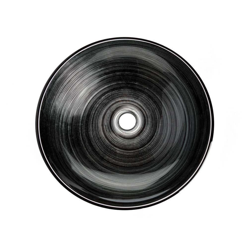 Eden Bath 16.38'' Tempered Glass Circular Bathroom Sink