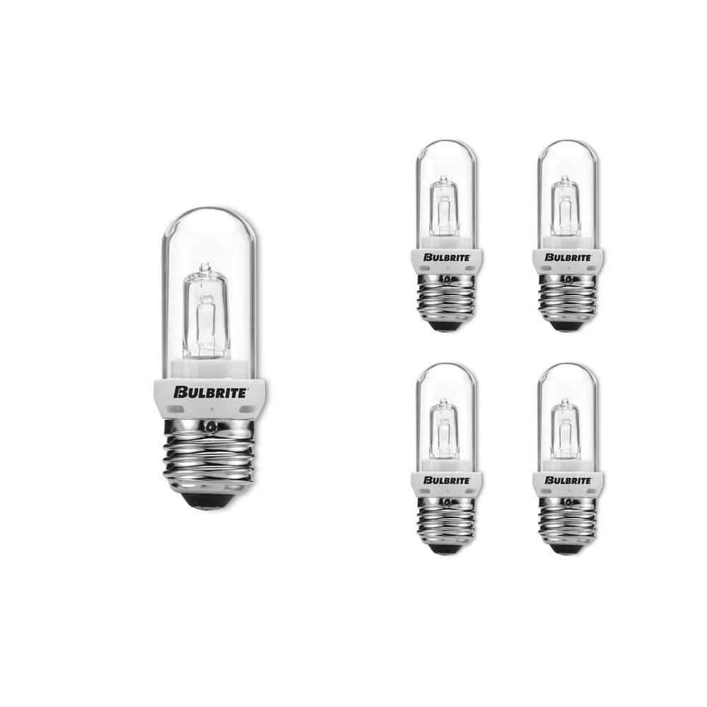 Bulbrite  Pack of (5) Dimmable Clear T8 Medium (E26) Halogen Mini Clear 75 Watt