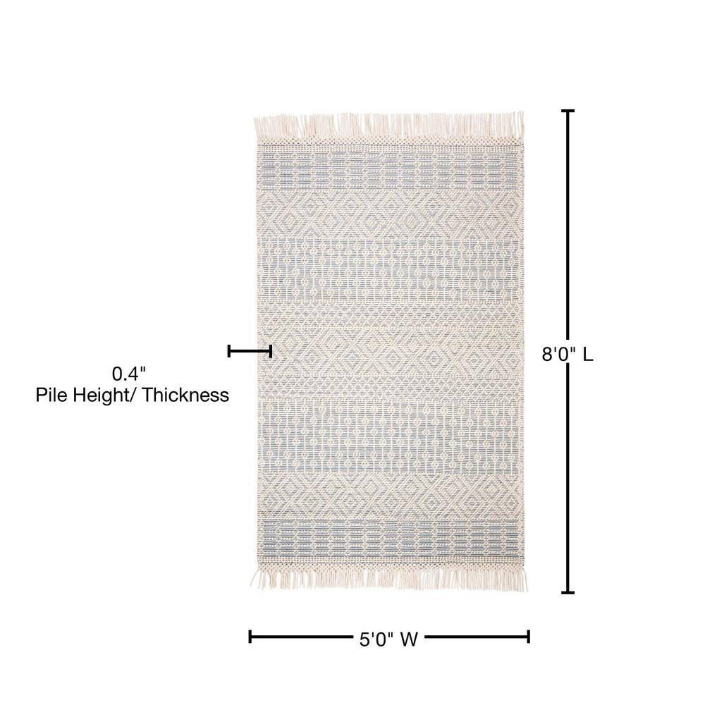 Natura NAT852 Hand Loomed Area Rug - Ivory/Grey - 5'x8' - Safavieh.