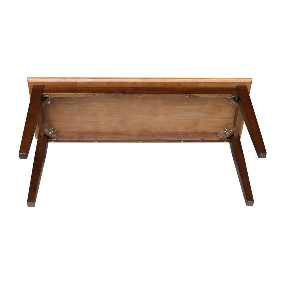 Brookshire Bench - Cinnamon/Espresso - International Concepts: Hardwood Frame, 400lb Capacity, Two-Tone Finish