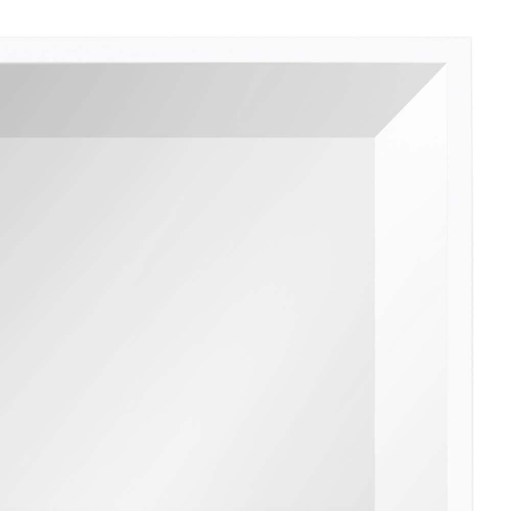24.7" x 36.7" Rhodes Rectangle Wall Mirror White - Kate & Laurel All Things Decor: Modern, Beveled, Easy to Hang