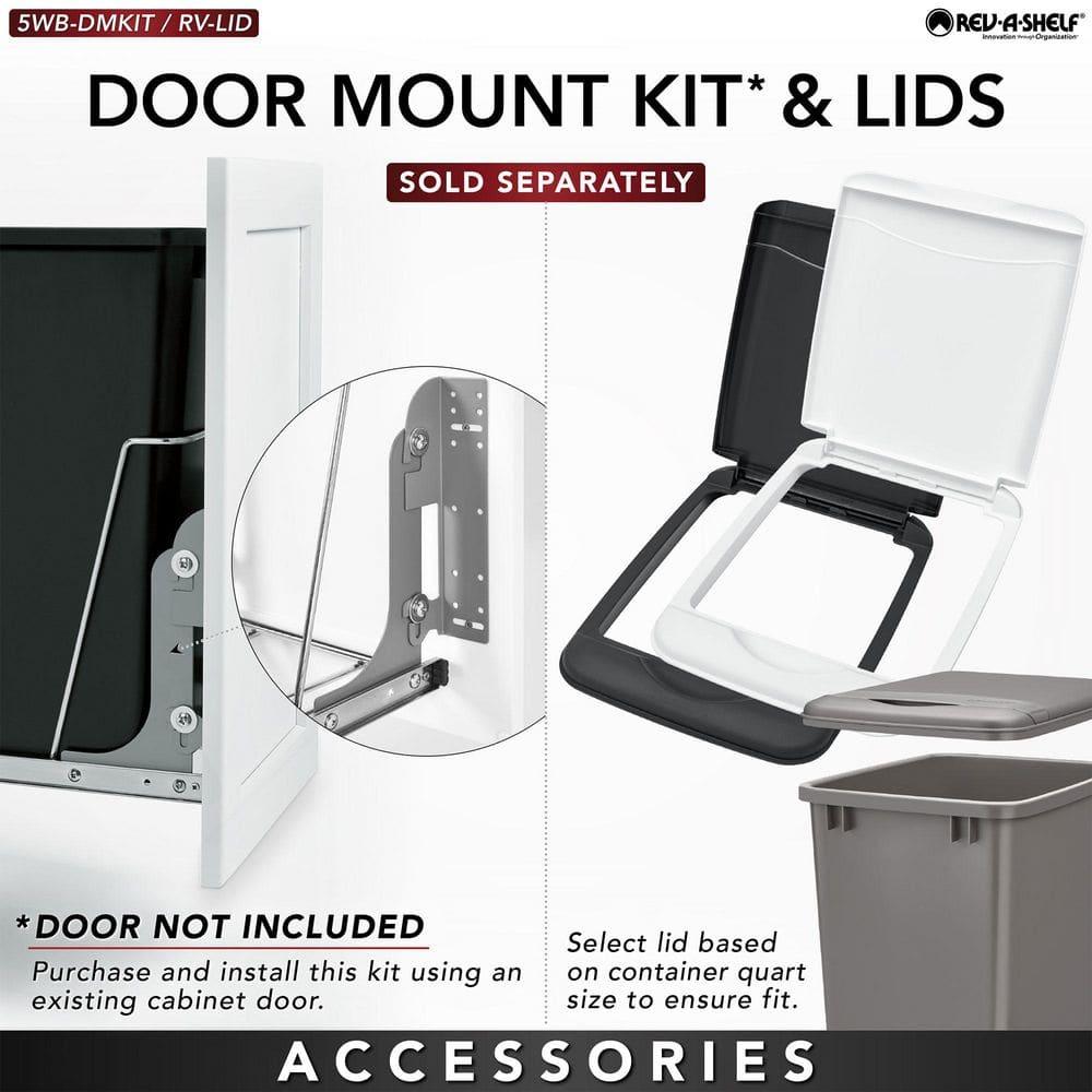 Rev-A-Shelf Double Sliding Pull-Out Waste Bin Containers