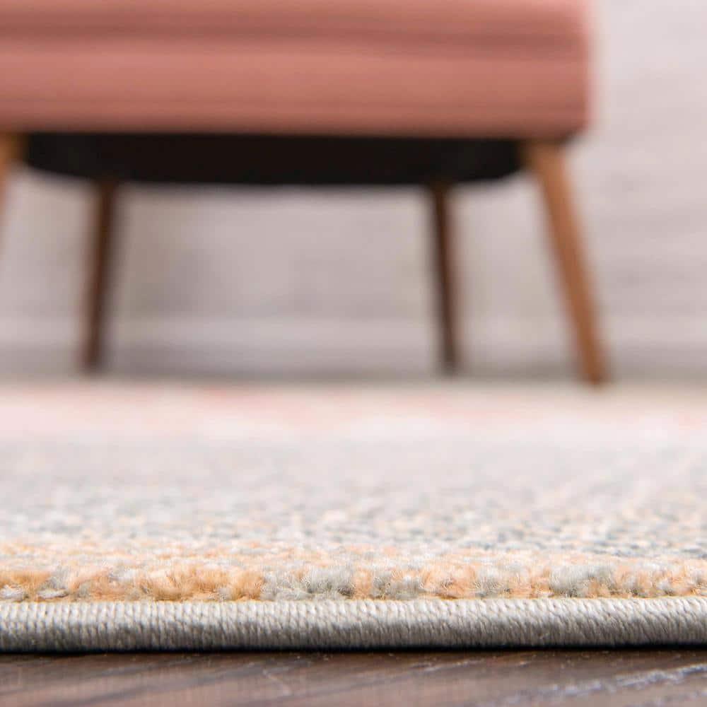 Unique Loom Fars Collection Area Rug - Jordan (5' 1" x 8' Rectangle Blue/Light Blue)