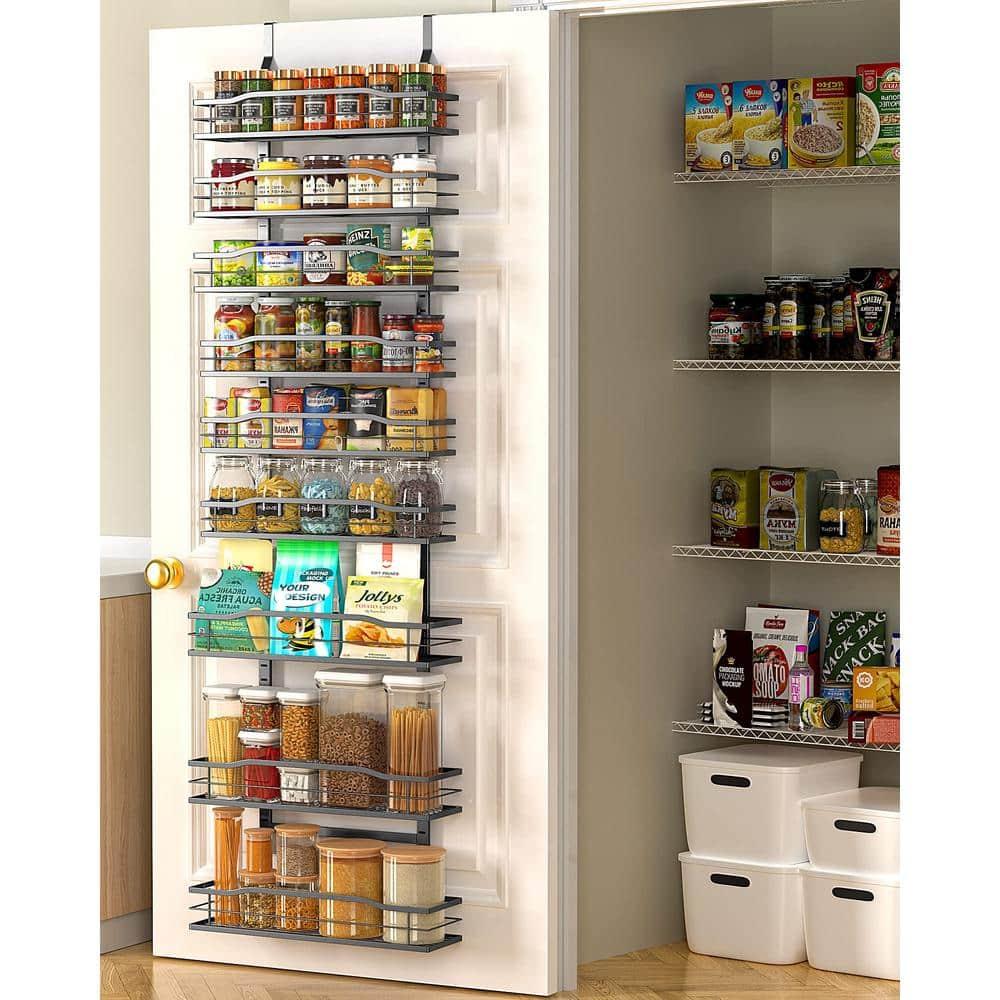 Black Metal 9-Tier Over The Door Pantry Organizer