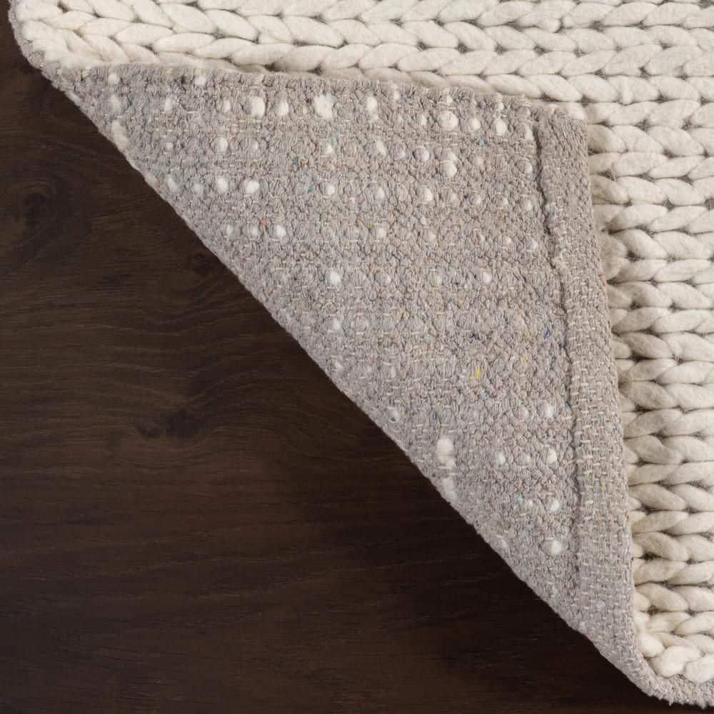 nuLOOM Penelope Braided Wool Off White 5' x 8' Farmhouse Area Rug