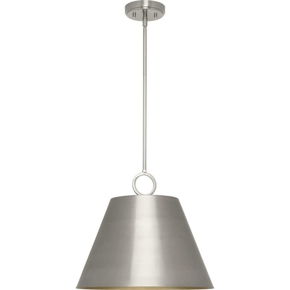 Progress Lighting Parkhurst 3-Light Pendant, Brushed Nickel, Dome Metal Shade