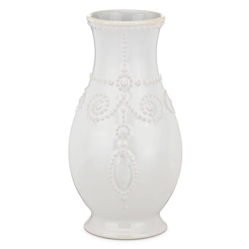 Lenox French Perle Giftware White 8" Fluted Vase