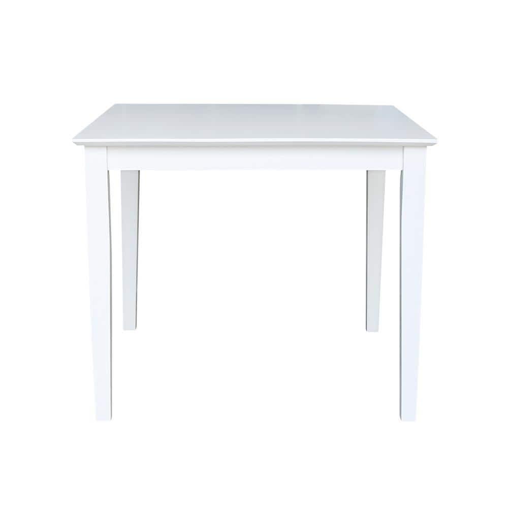 International Concepts Solid Wood Top Table - Dining Height - in White