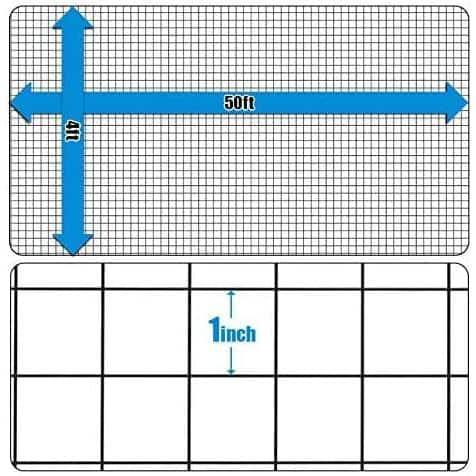 Fencer Wire Fencer Wire 16 Gauge Black Vinyl Coated Welded Wire with Mesh Size 1.5” x 1.5”, Multiple Sizes
