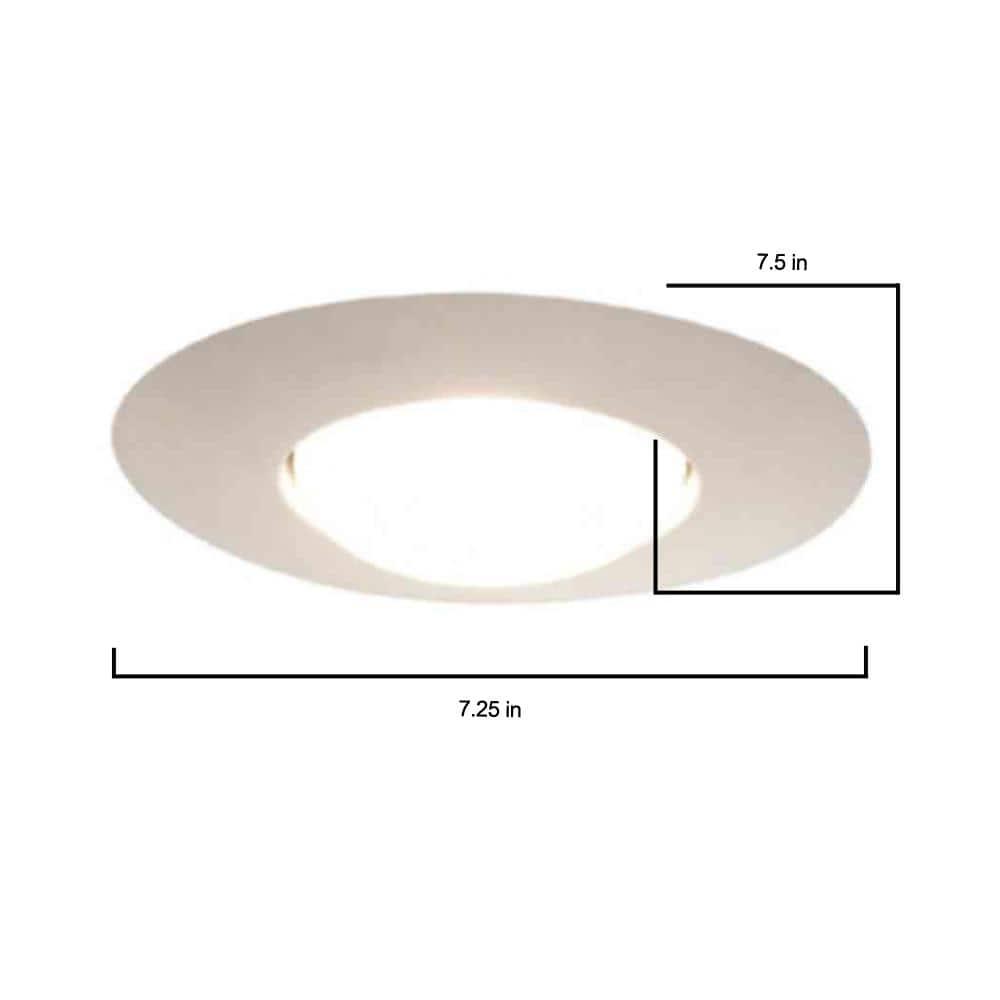 6'' White Open Recessed Trim