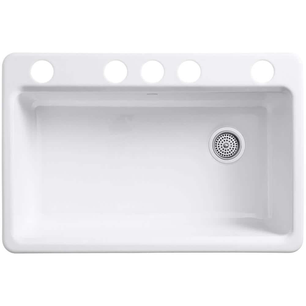 Riverby 33" x 22" x 9-5/8" Under-Mount Single-Bowl Kitchen Sink with Accessories