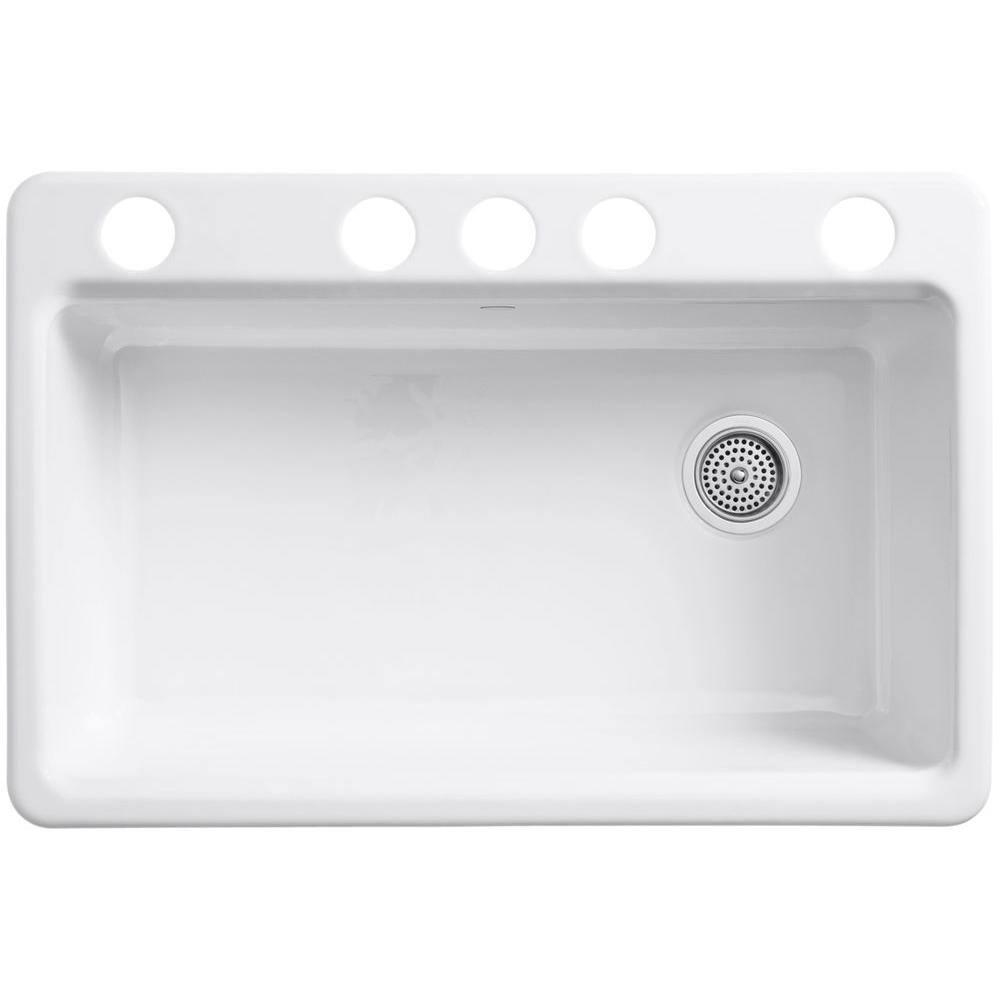 Riverby 33" x 22" x 9-5/8" Under-Mount Single-Bowl Kitchen Sink with Accessories