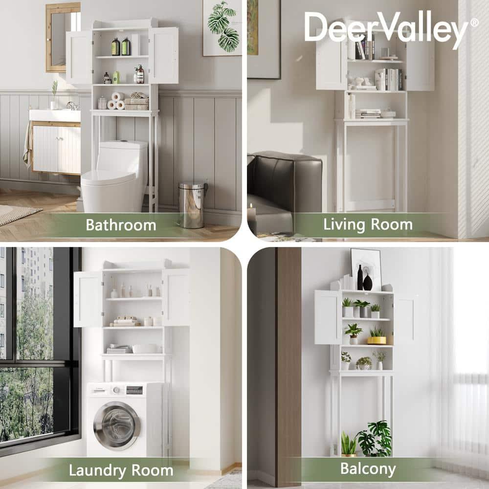 DeerValley Bathroom Freestanding Over the Toilet Storage Cabinet, White & Reviews | Wayfair
