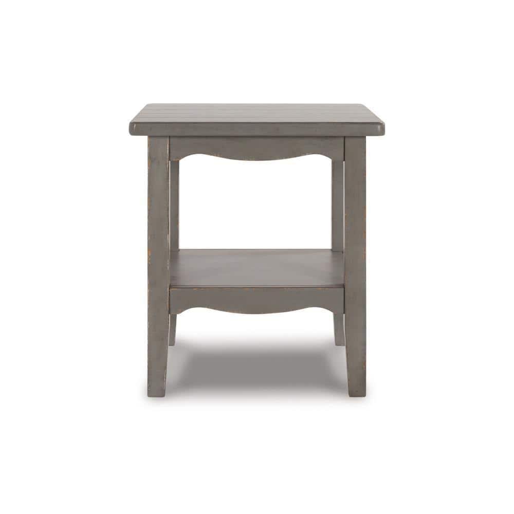Signature Design by Ashley Traditional Charina End Table, Antique Gray