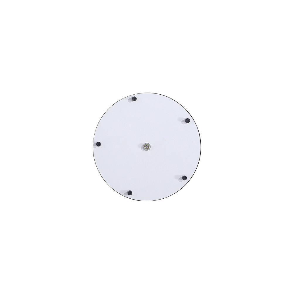 Manhattan Comfort Set of 2 Anderson Leatherette Upholstered End Tables with Gold Tabletop Green: Round, No Assembly, Stainless Steel Frame