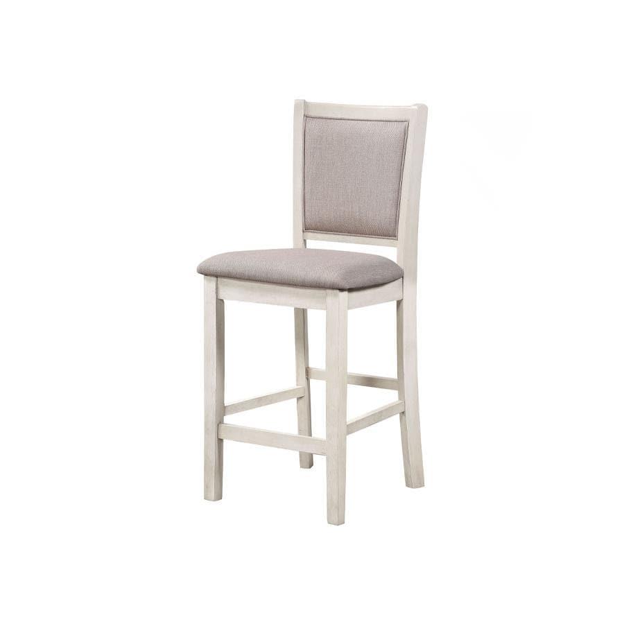 New Classic Furniture Amy 5 Pc 60" Counter Storage Table+Chairs- Bisque/Brown