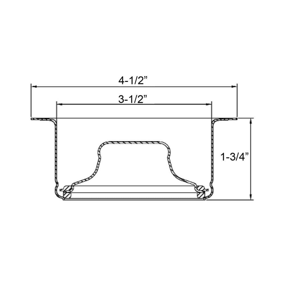 Signature Hardware 3-1/2" Brass Kitchen Garbage Disposal Flange and Stopper 212165