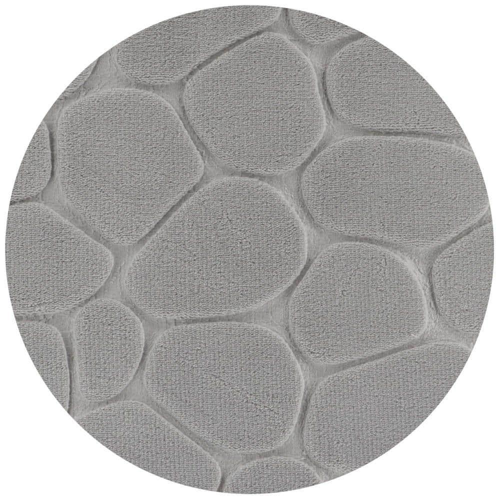 Evideco Contour Bath Rug Memory Foam Mat 3D Pebble 20”L x 20”W