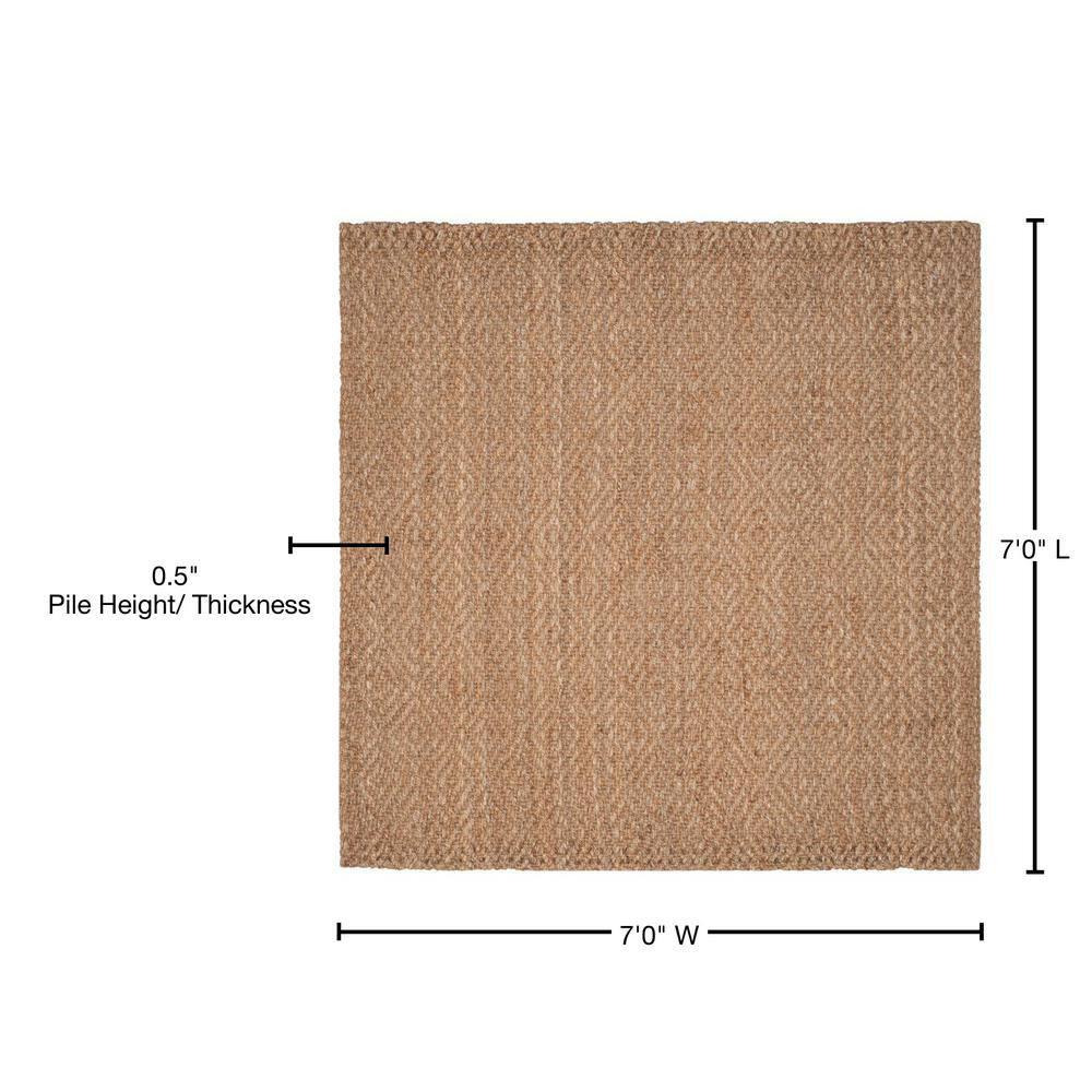 Erroll Pollux Handmade Flatweave Jute/Sisal Area Rug in Brown
