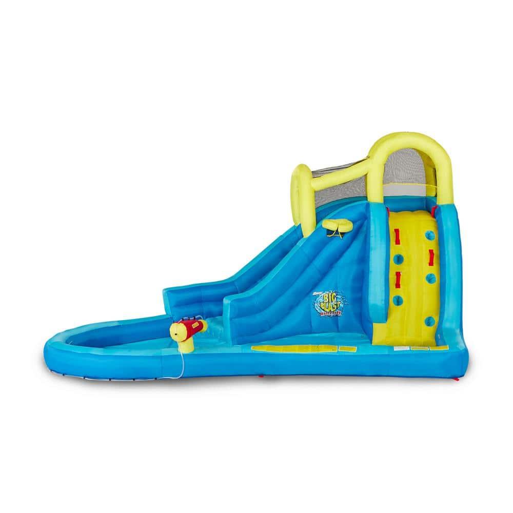 Banzai Big Blast Inflatable Water Park w/ Climbing Wall, Ball Game & Splash Pool | Wayfair