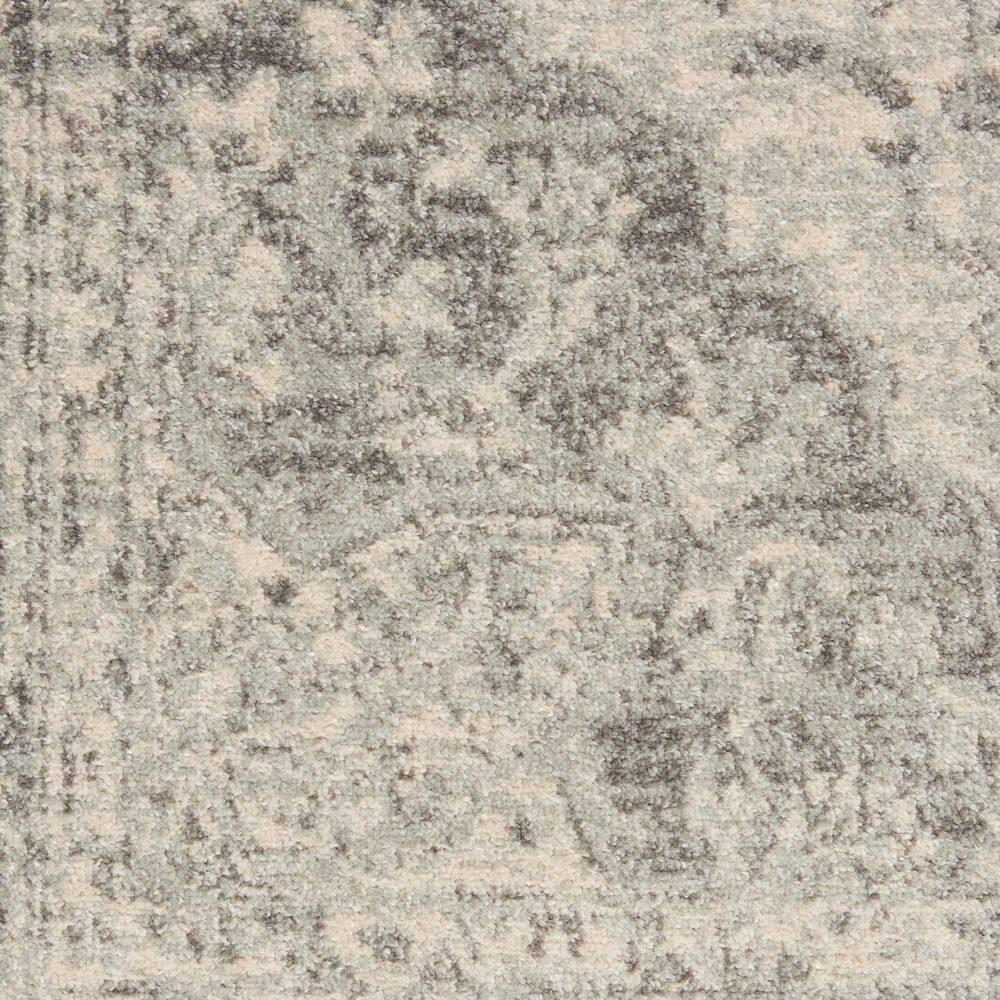 Nourison Tranquil Vintage Persian Center Medallion Area Rug Ivory Grey 4' x 6'