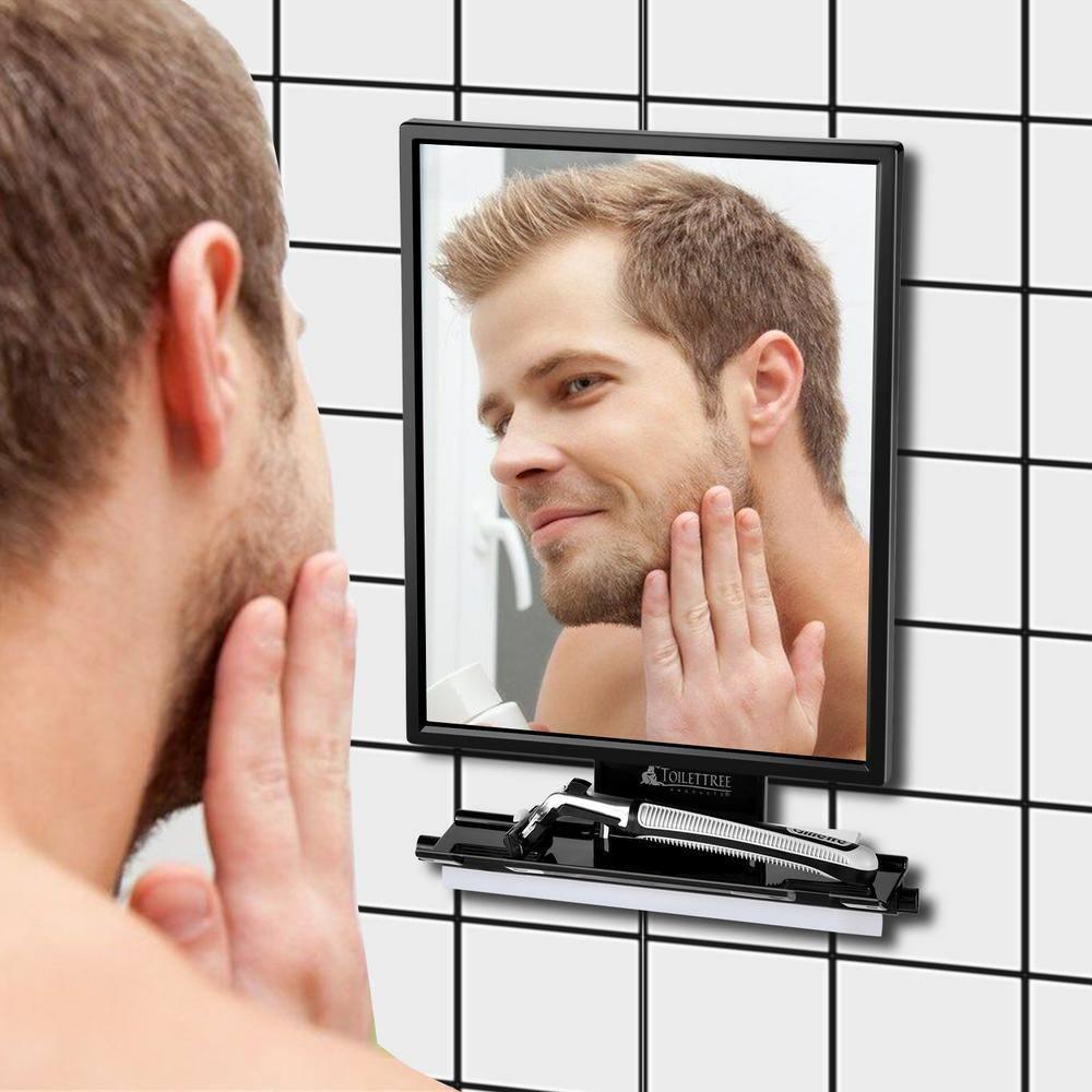 ToiletTree Products Fogless Shower Mirror with Squeegee, Adjustable Shaving Mirror