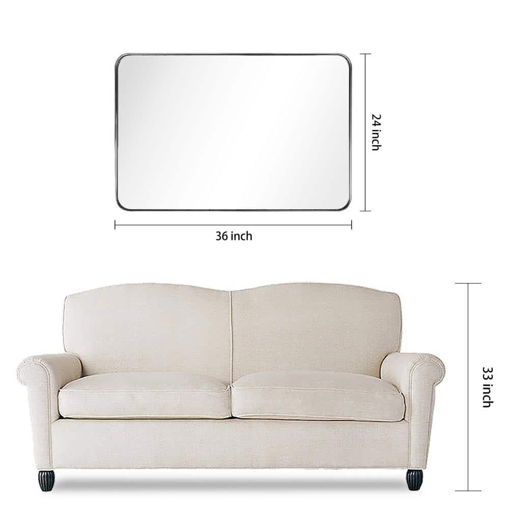 Empire Art Direct Ultra Stainless Steel Rectangular Wall Mirror Polished Silver 24" x 36" Silver