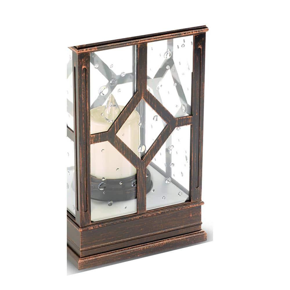15 in. San Felipe II Solar Lantern - Bronze