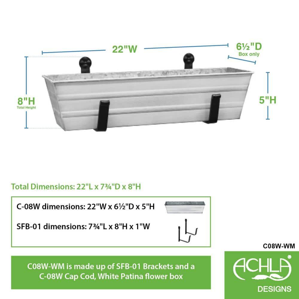 Winston Porter Dynamism Metal Window Box Planter