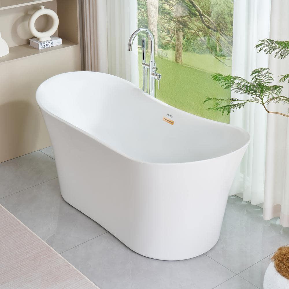 67" x 31" Freestanding Soaking Bathtub